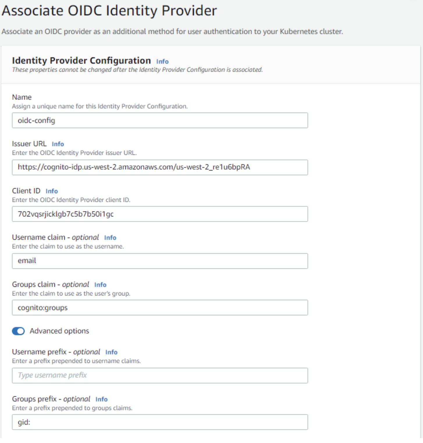 Associate OIDC Identity provider