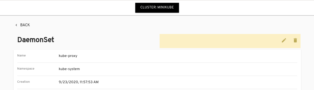 screenshot of the header showing two actions